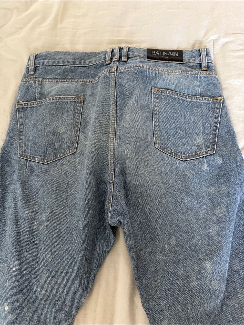 Balmain Men’s Light Blue Relaxed Denim Jeans